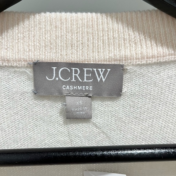 J crew Cashmere relaxed crewneck sweater heather muslin NEW $188 CB905 size XS - Picture 9 of 12
